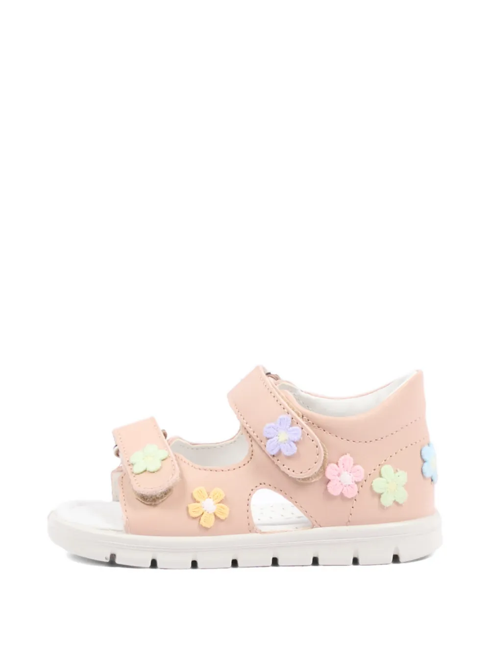 Falcotto Pufyt flower detail leather sandals Roze