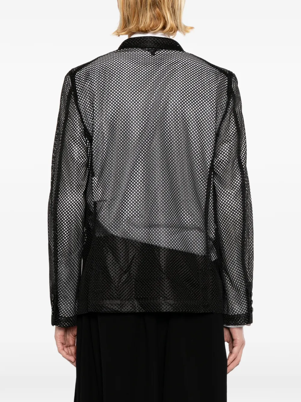 Black Comme Des Garçons Mesh blazer Zwart