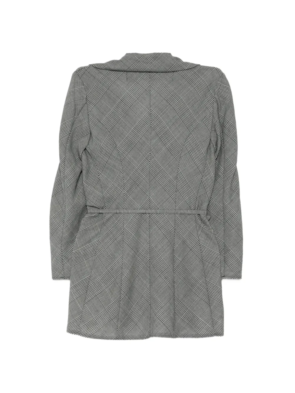 Junya Watanabe Geruit jack met striksluiting Grijs