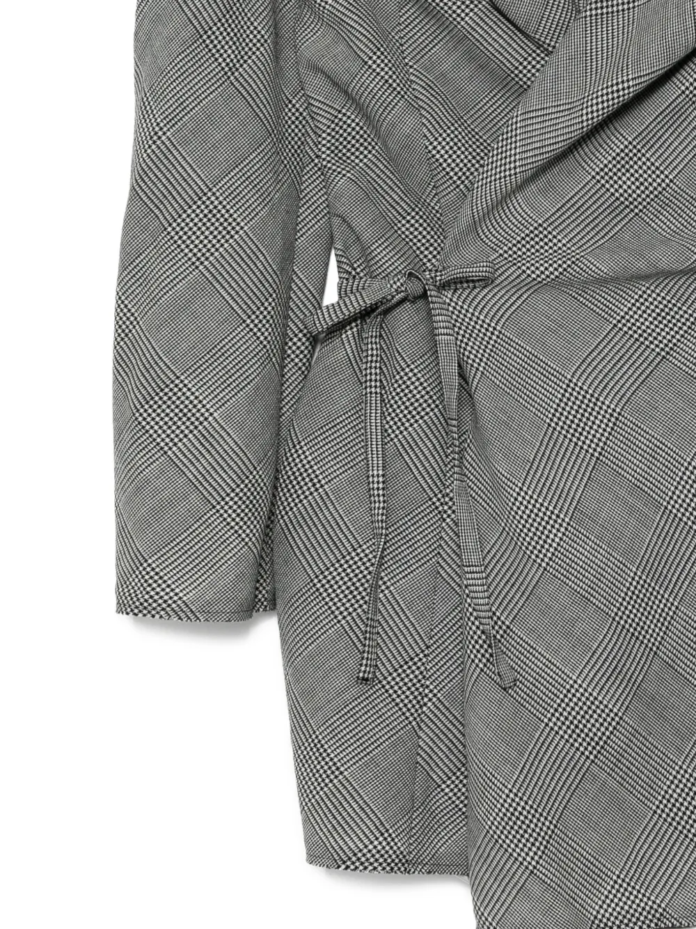Junya Watanabe Geruit jack met striksluiting Grijs