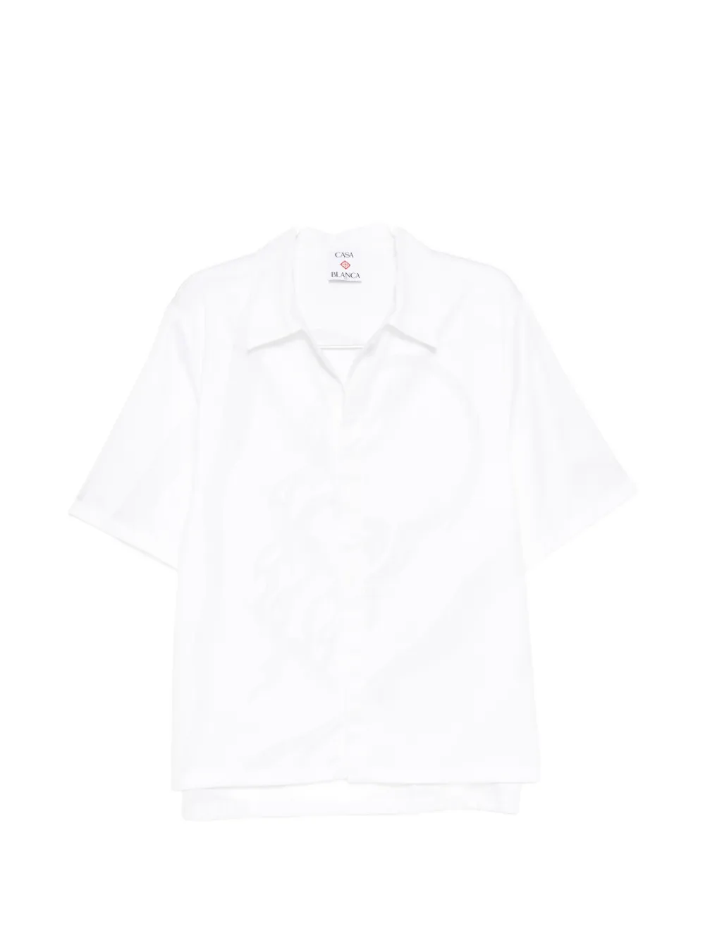 Casablanca fil coupé short-sleeve shirt - Bianco