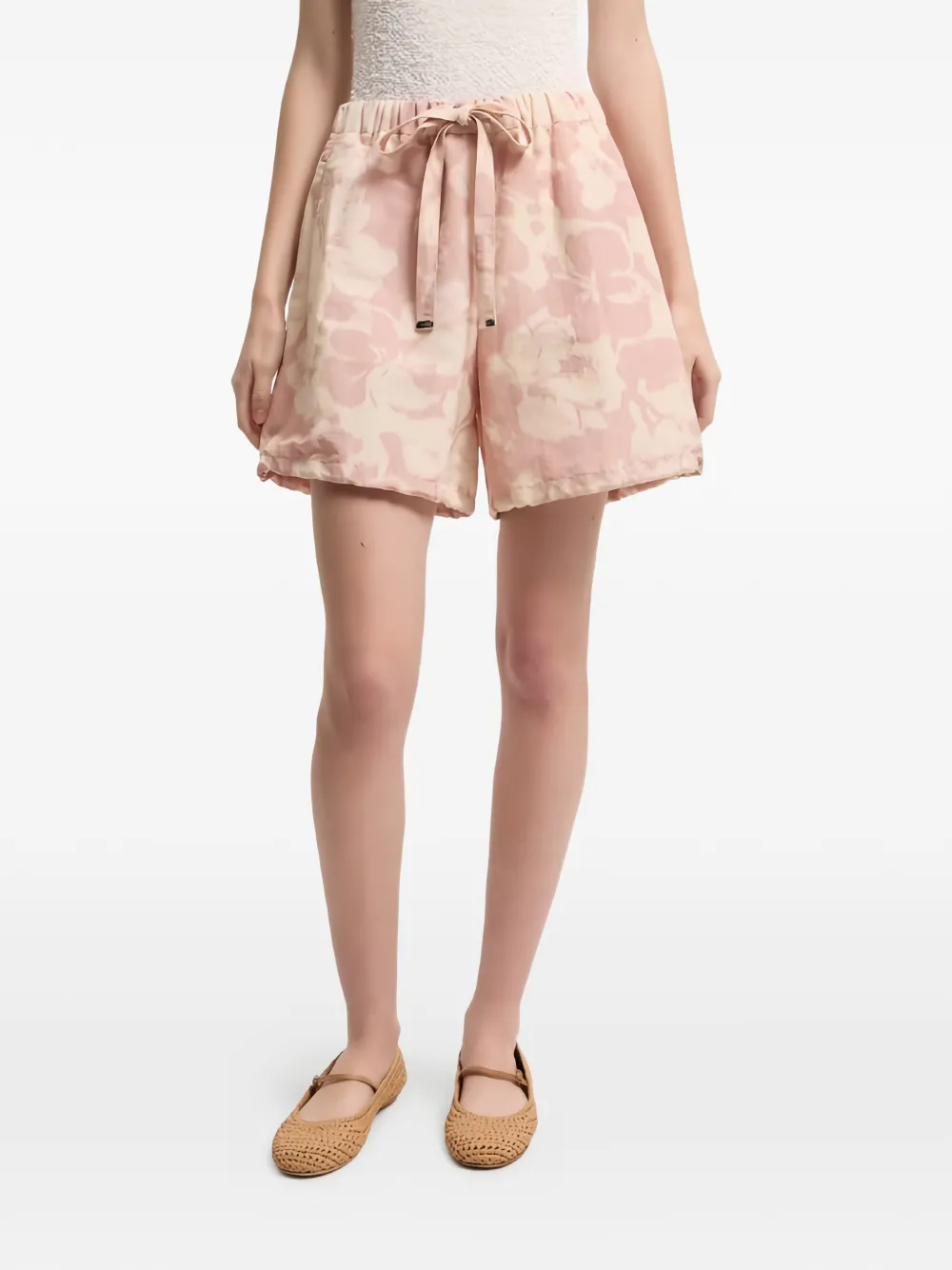 Moncler Shorts met bloemenprint Roze