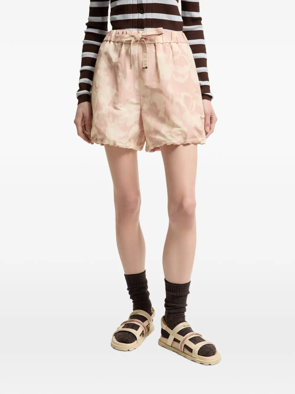 Moncler Shorts met bloemenprint Roze