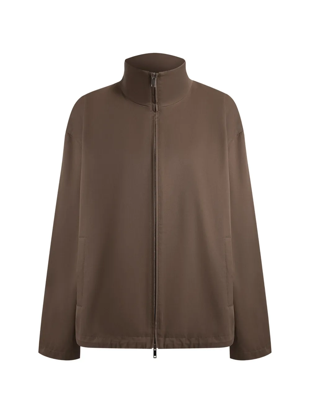 12 Storeez Gigi Zip-up Jacket In Brown