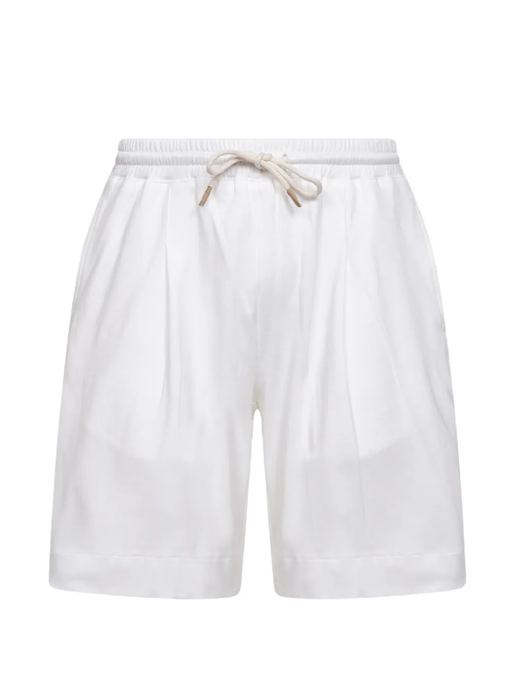 D4.0 cotton drawstring shorts - Weiß