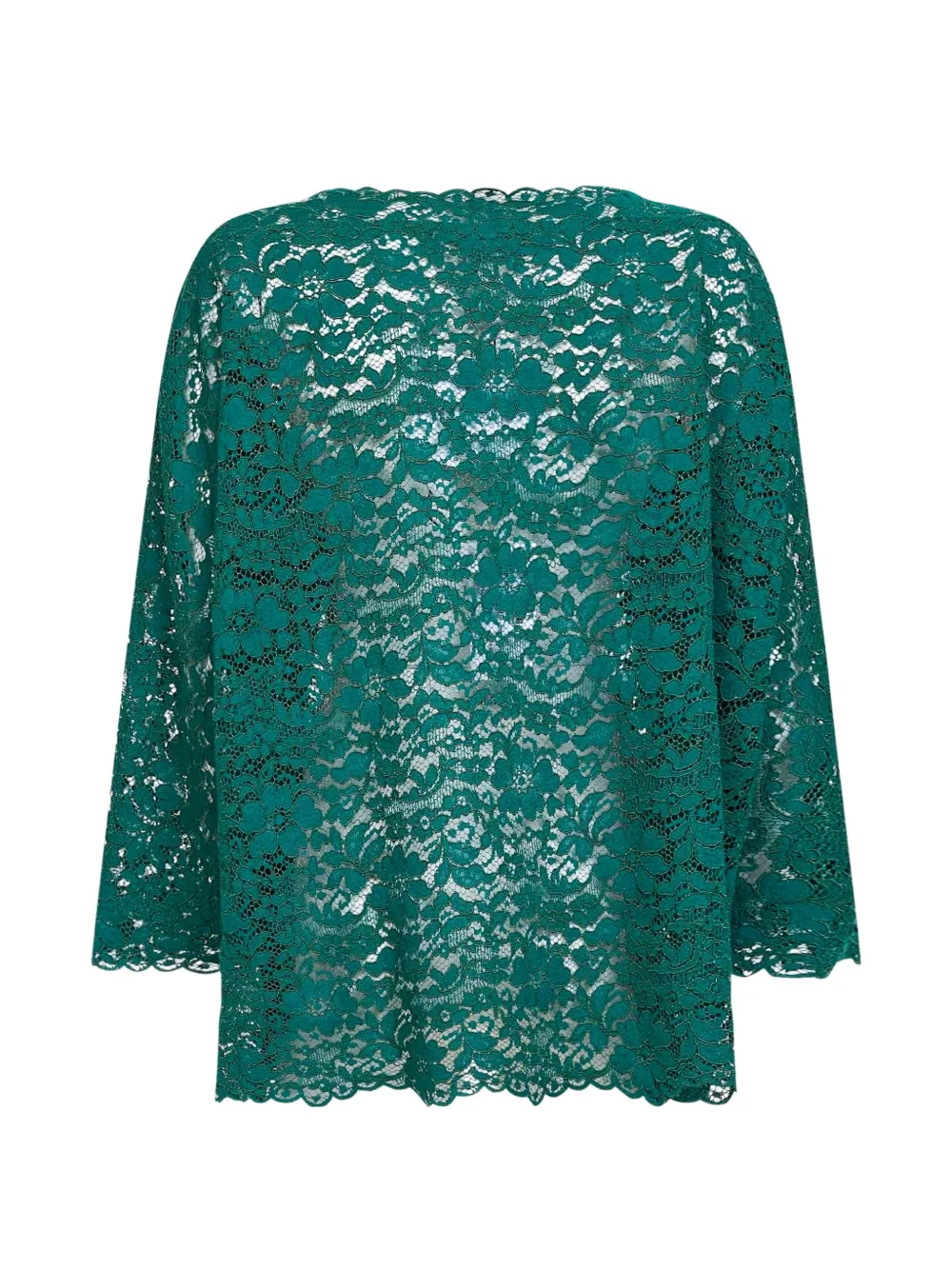 Gianluca Capannolo Blouse met bloemenprint en kant Groen