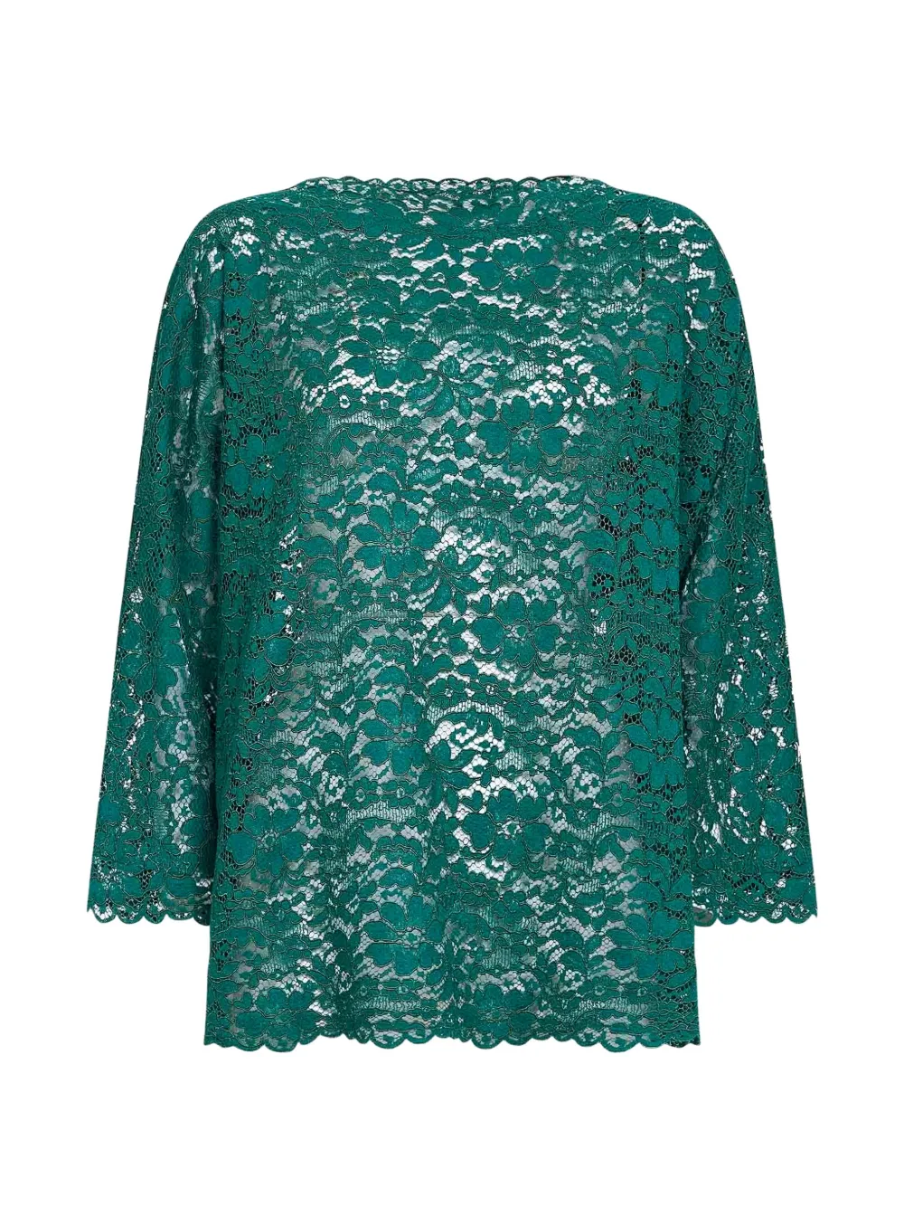 Gianluca Capannolo laced floral-motif blouse - Verde