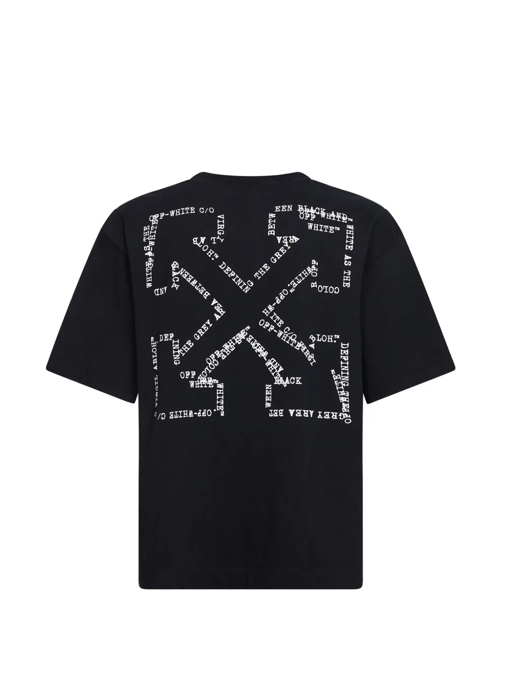Off-White T-shirt met pijl print Zwart