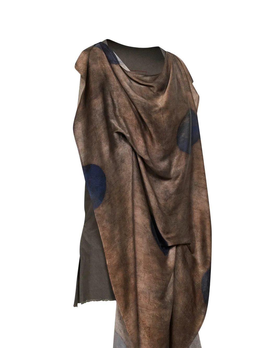 Uma Wang Taylor asymmetrische top Bruin