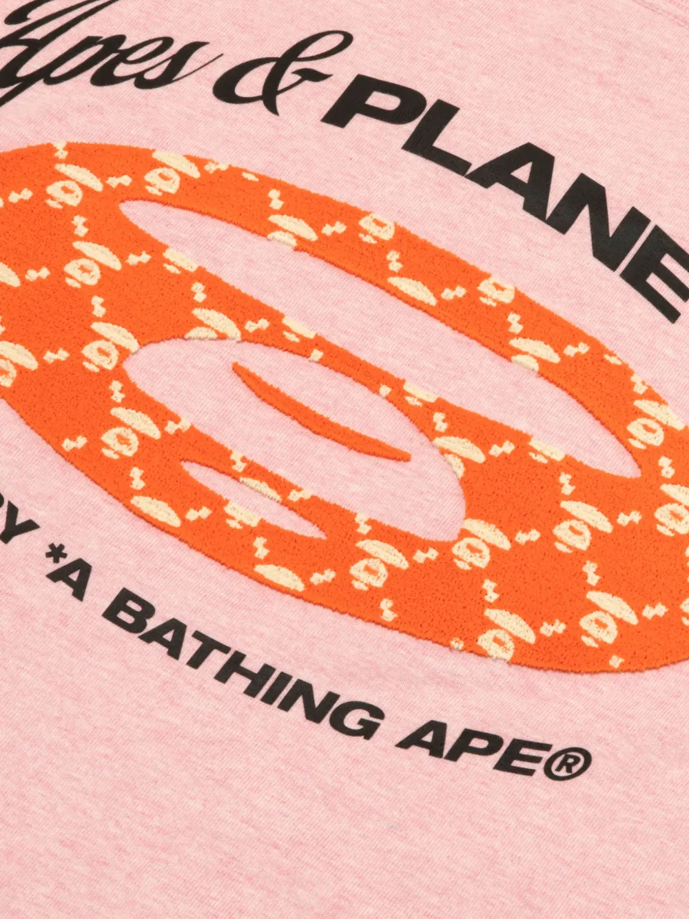AAPE BY *A BATHING APE T-shirt met borduurwerk Roze