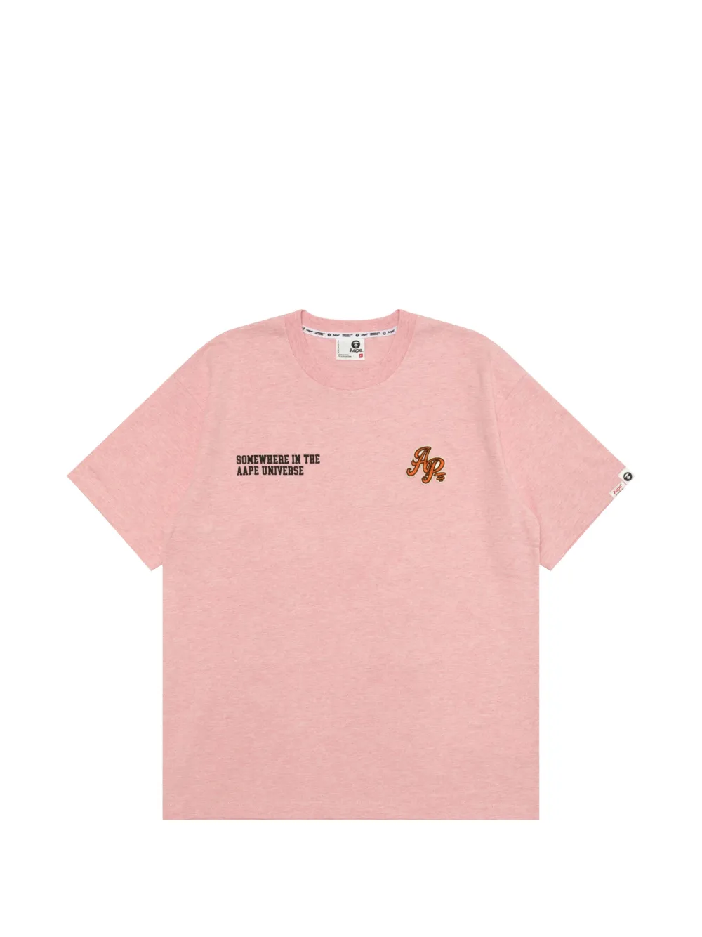 AAPE BY *A BATHING APE® embroidered T-shirt - Rosa