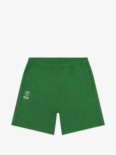 AAPE BY *A BATHING APE® bermudas con cordones en la pretina y logo estampado