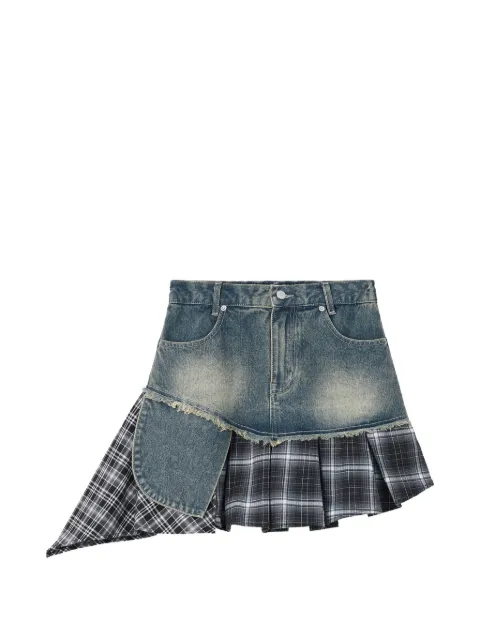 izzue asymmetric denim skirt