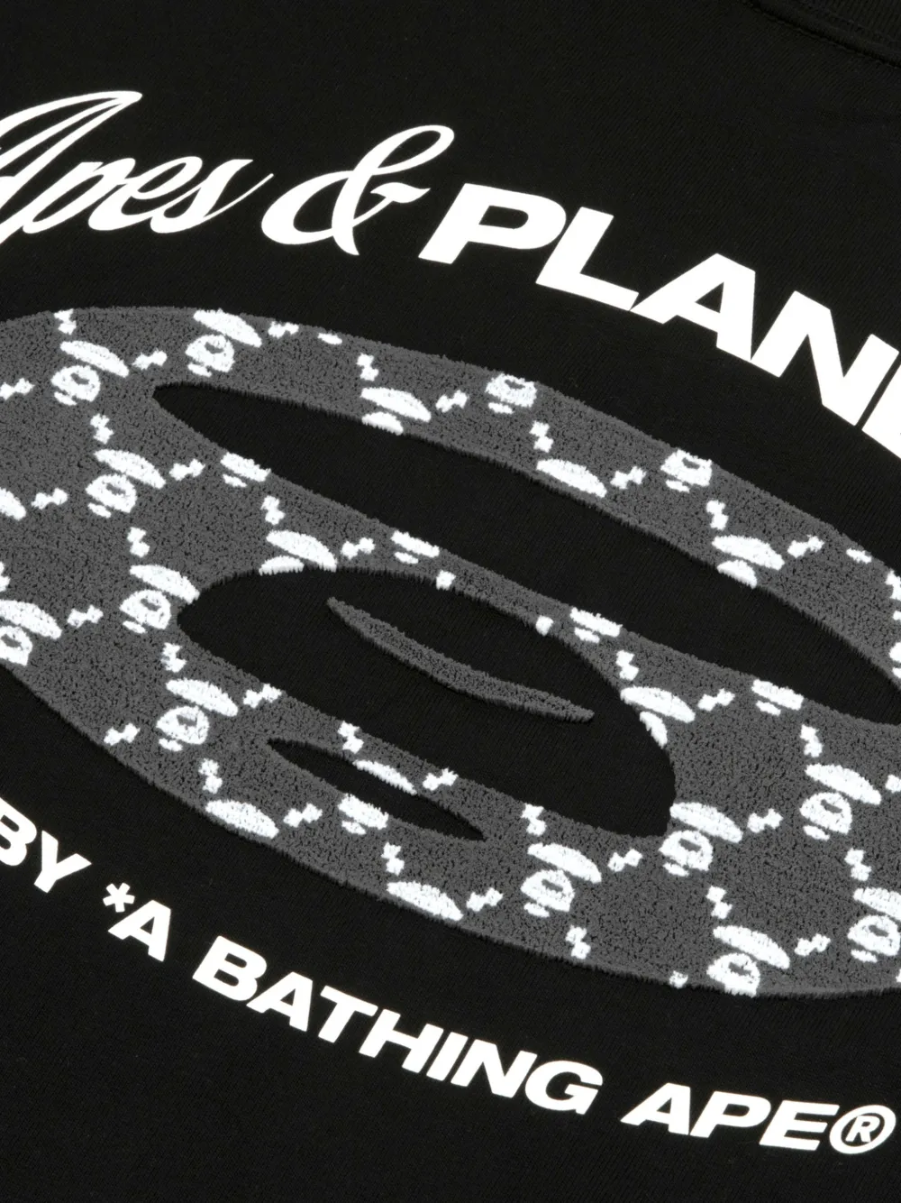 AAPE BY *A BATHING APE T-shirt met patch Zwart