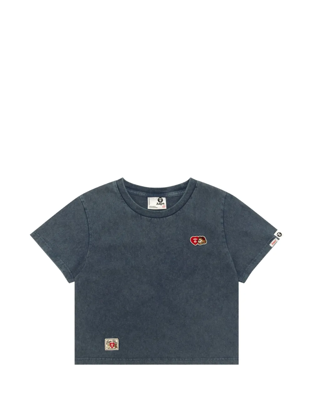 AAPE BY *A BATHING APE® graphic appliqué T-shirt - Blu