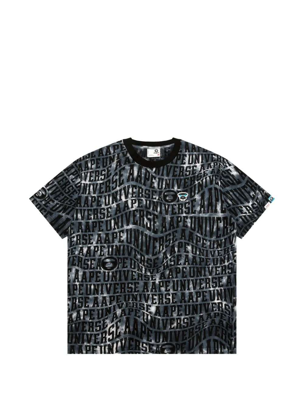 AAPE BY *A BATHING APE® patterned crewneck T-shirt - Grigio