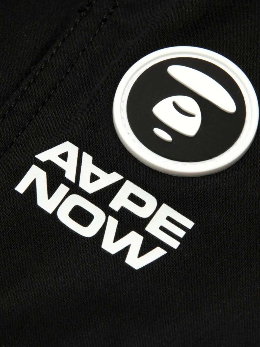 AAPE BY *A BATHING APE Shorts met logoprint Zwart
