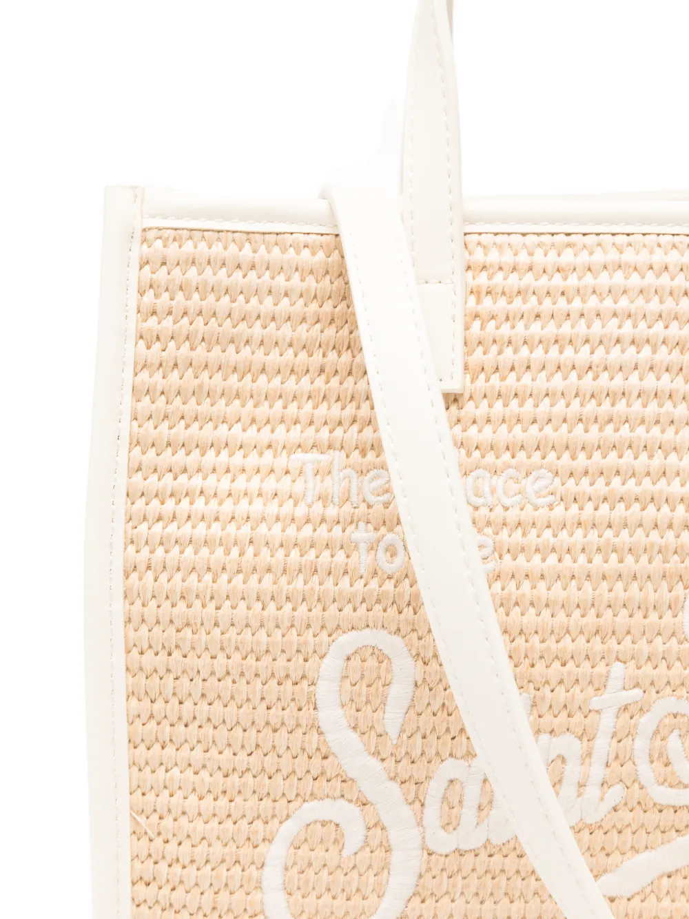 MC2 Saint Barth Kids Vivian shopper met geborduurd logo Beige