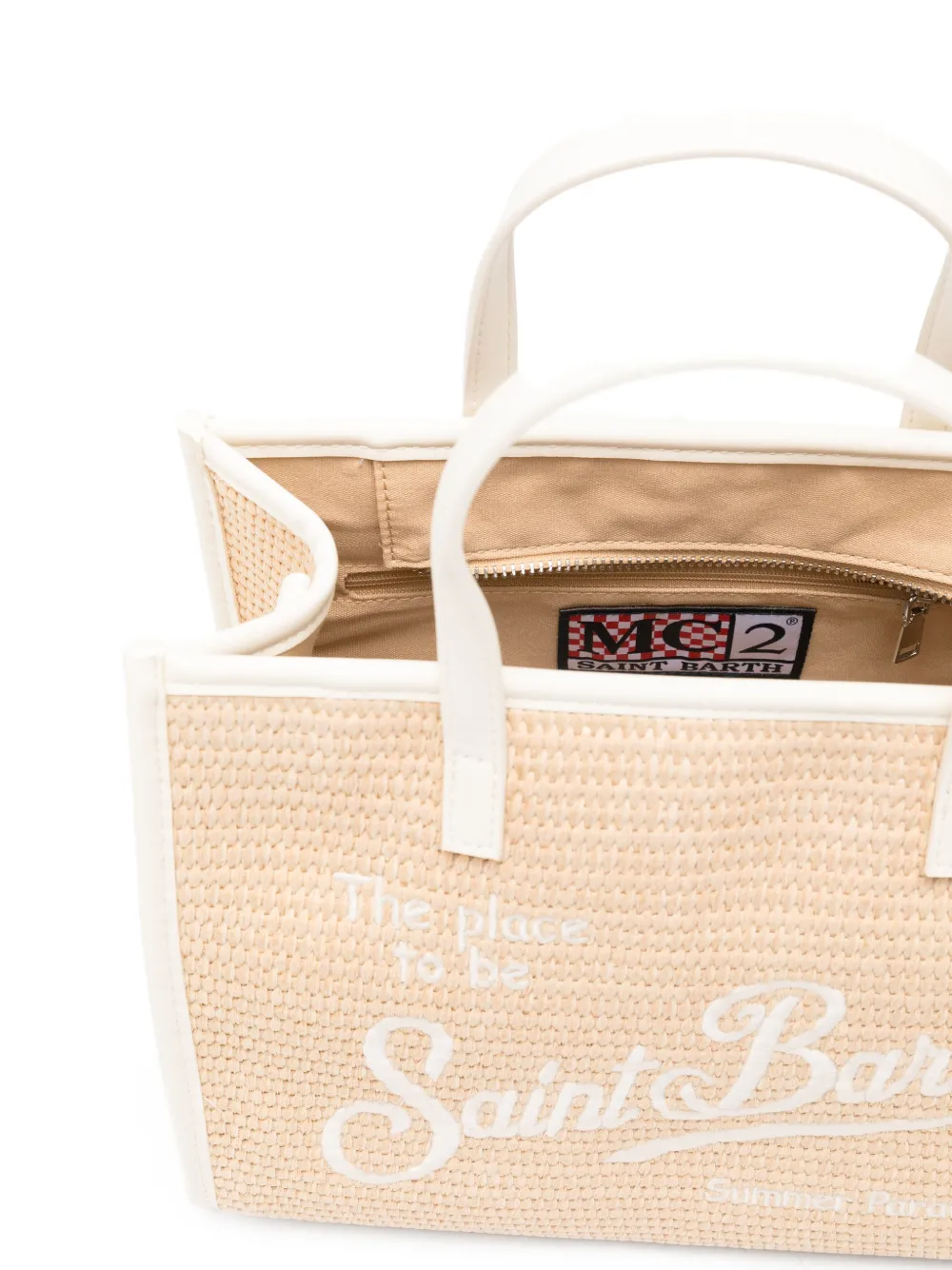 MC2 Saint Barth Kids Vivian shopper met geborduurd logo Beige