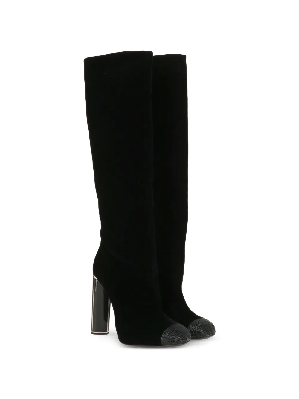 TOM FORD textured-cap knee-high boots Zwart