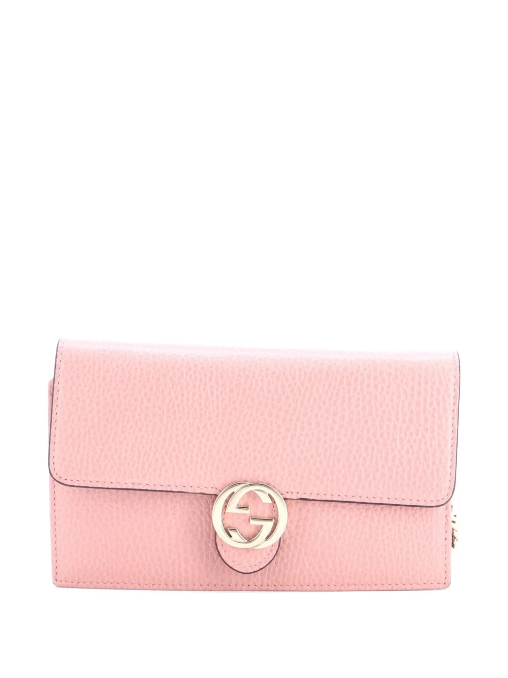 Gucci Pre-Owned Interlocking Wallet on Chain Leather crossbody bag - Rosa