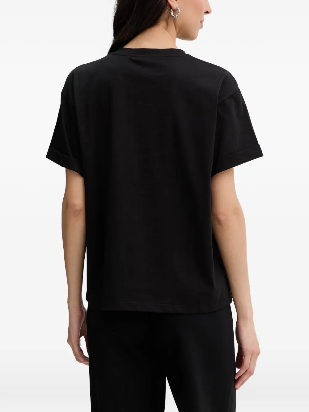TWINSET T-shirt met geborduurd logo Zwart
