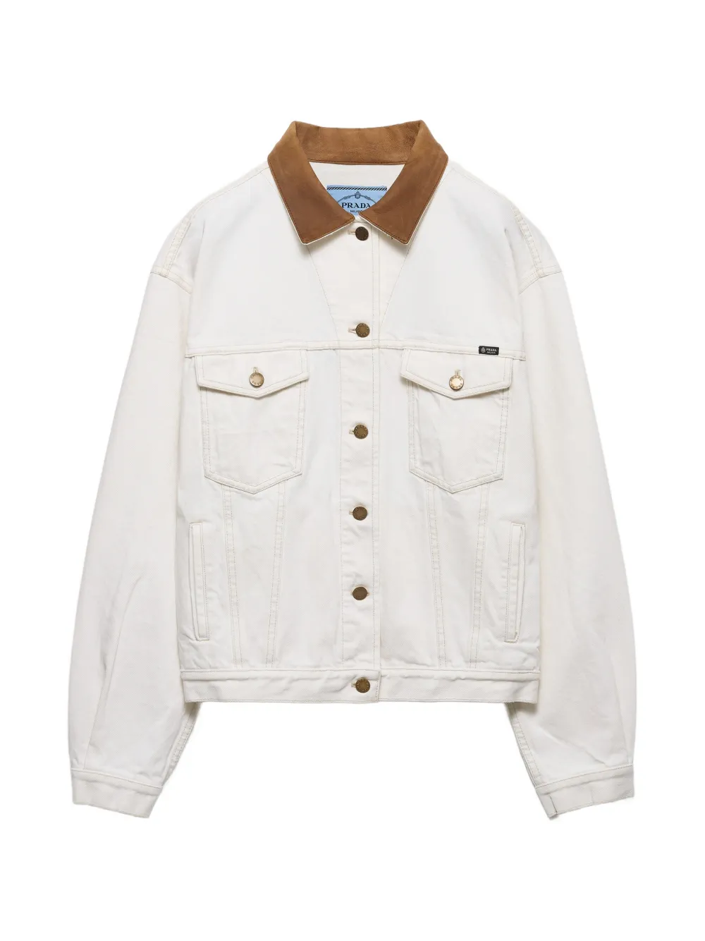 Prada Old denim blouson jacket - White