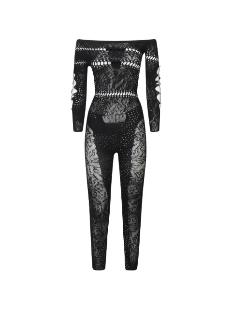 POSTER GIRL 오프숄더 레이스 점프수트