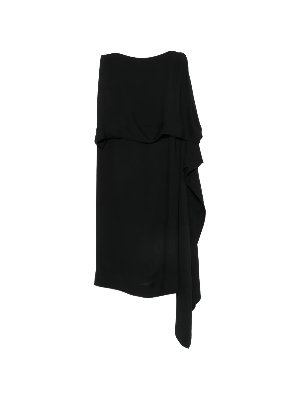 Carven strapless asymmetric midi dress - Nero