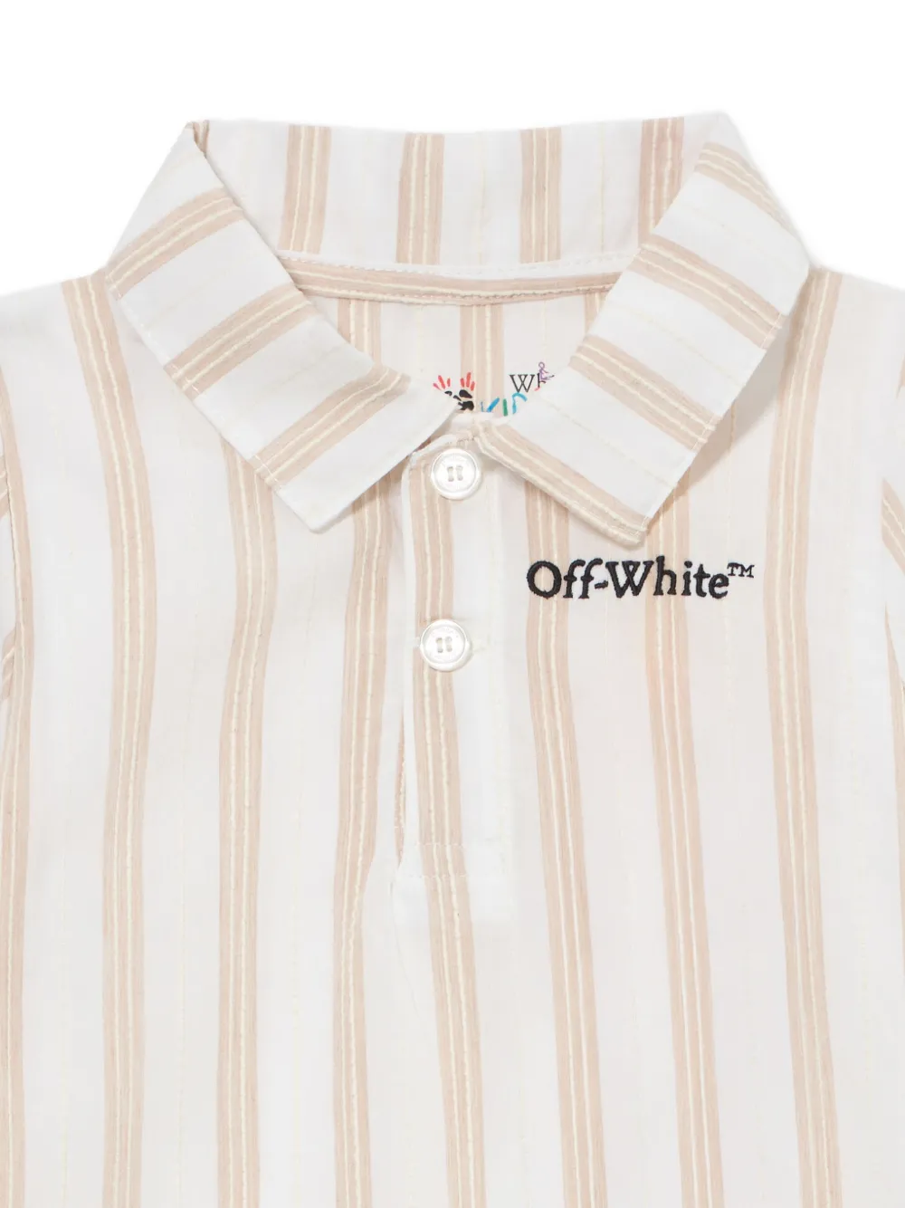 Off-White Kids Gestreepte romper Wit