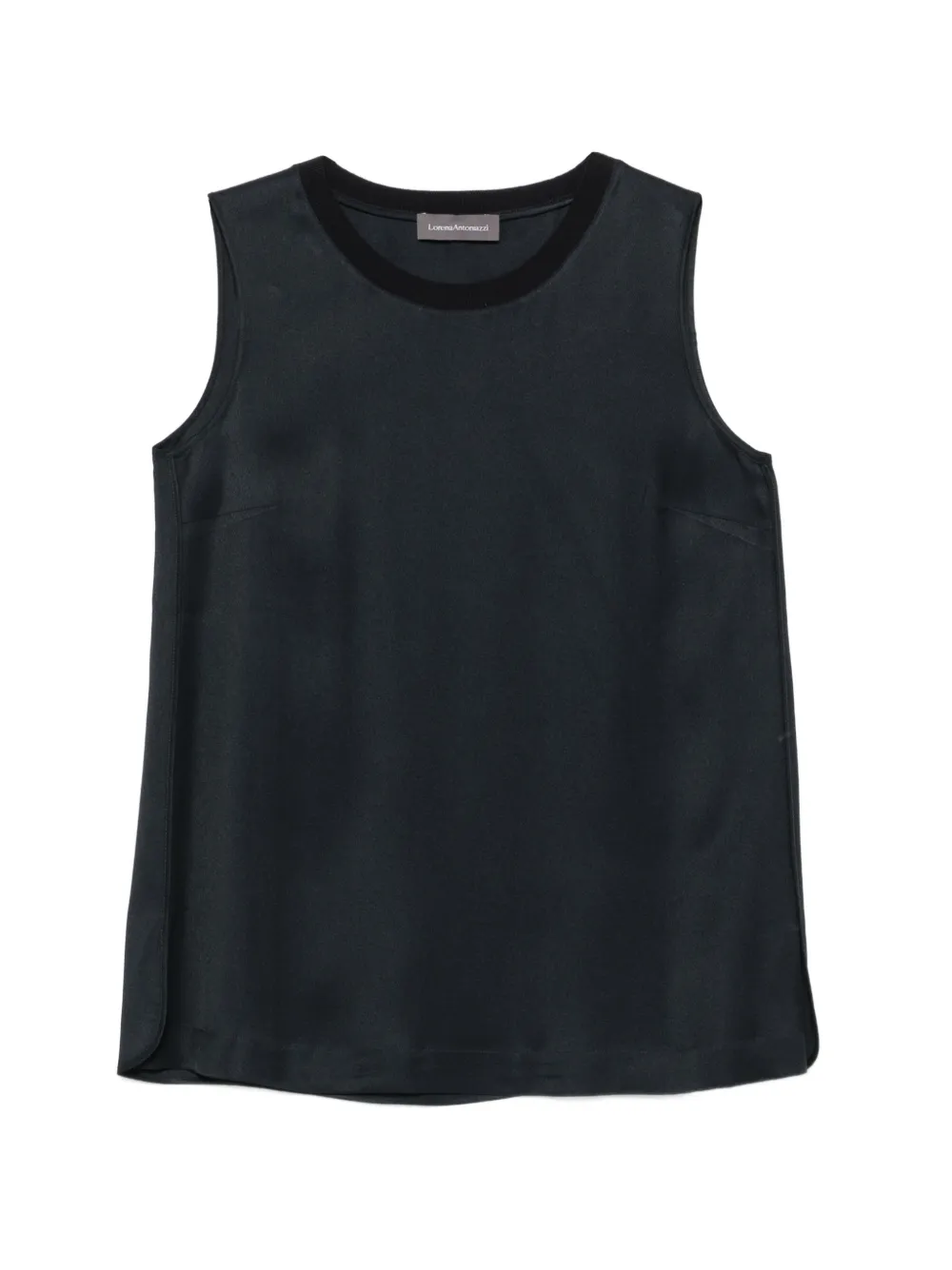 Lorena Antoniazzi Top con colletto a coste - Blu