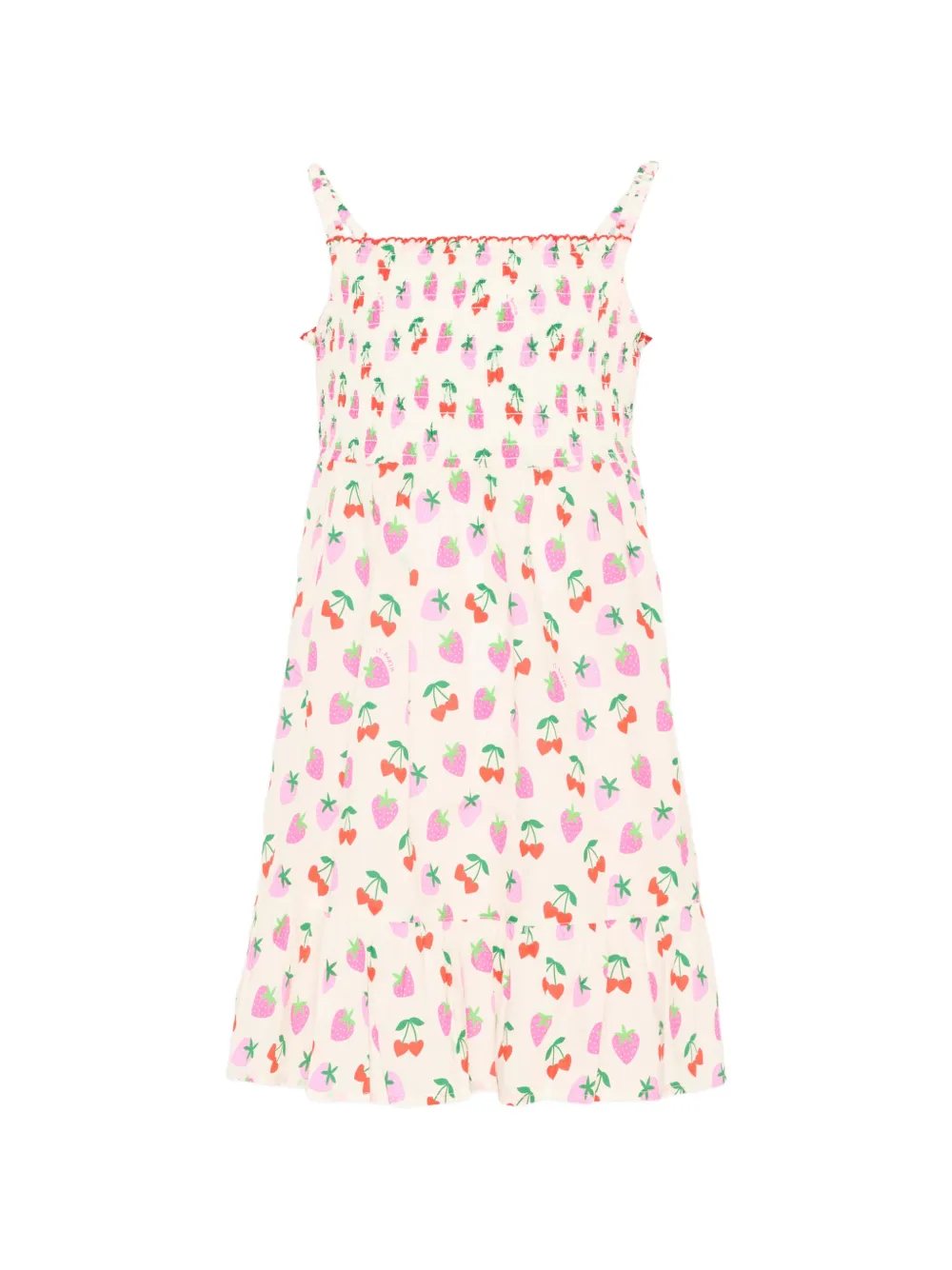 MC2 Saint Barth Kids fruit-print swimsuit cover-up dress - Nude