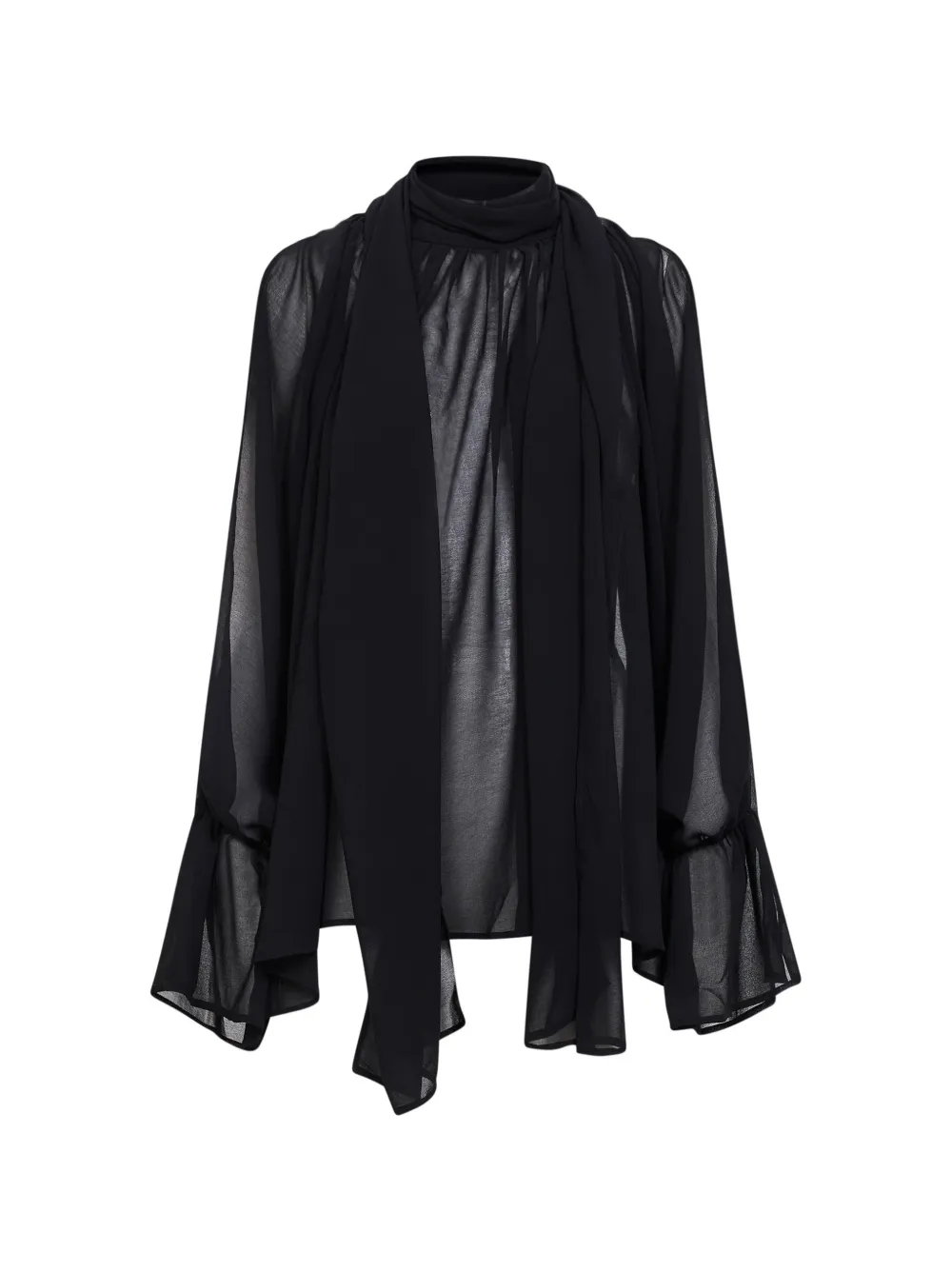 CHIARA BONI La Petite Robe semi-sheer blouse - Nero