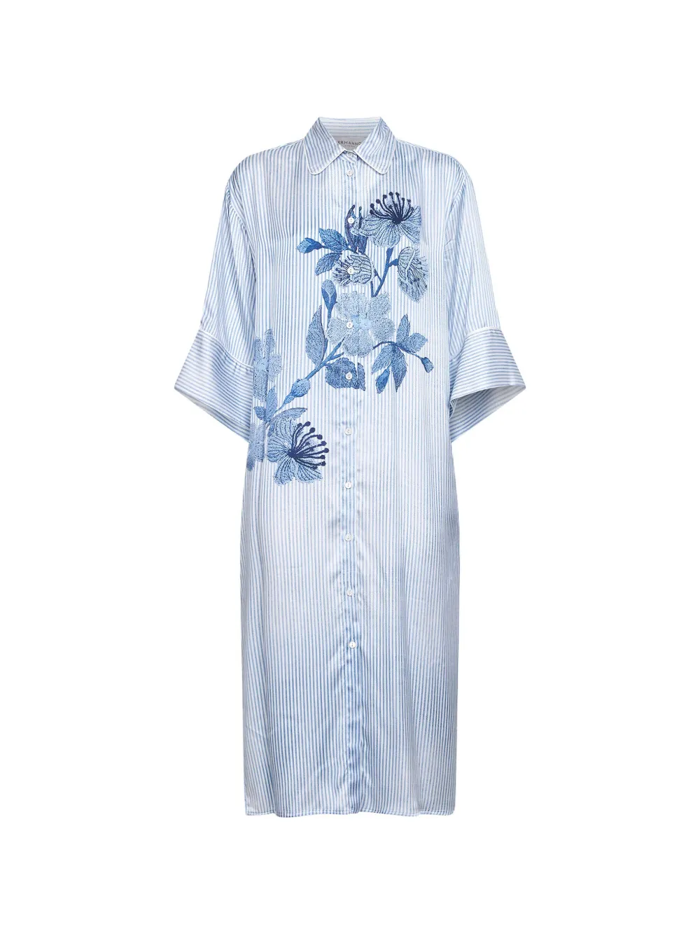 ERMANNO FIRENZE striped midi dress - Blue