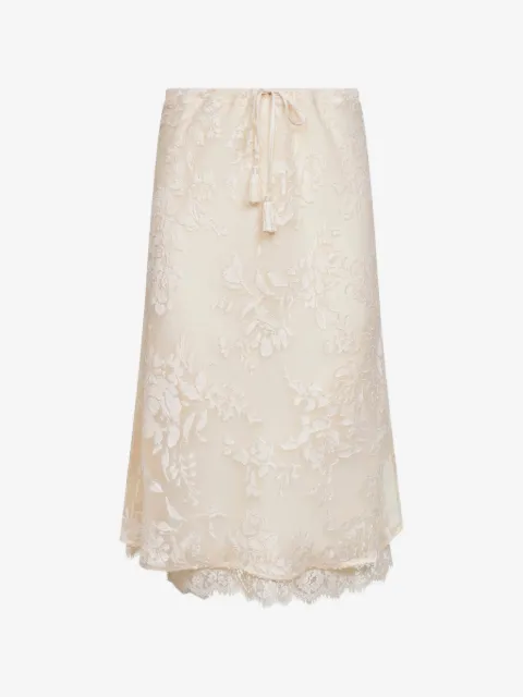 ERMANNO FIRENZE  ramie midi skirt