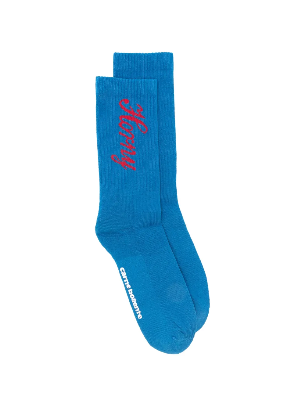 CARNE BOLLENTE logo-print socks - Blu