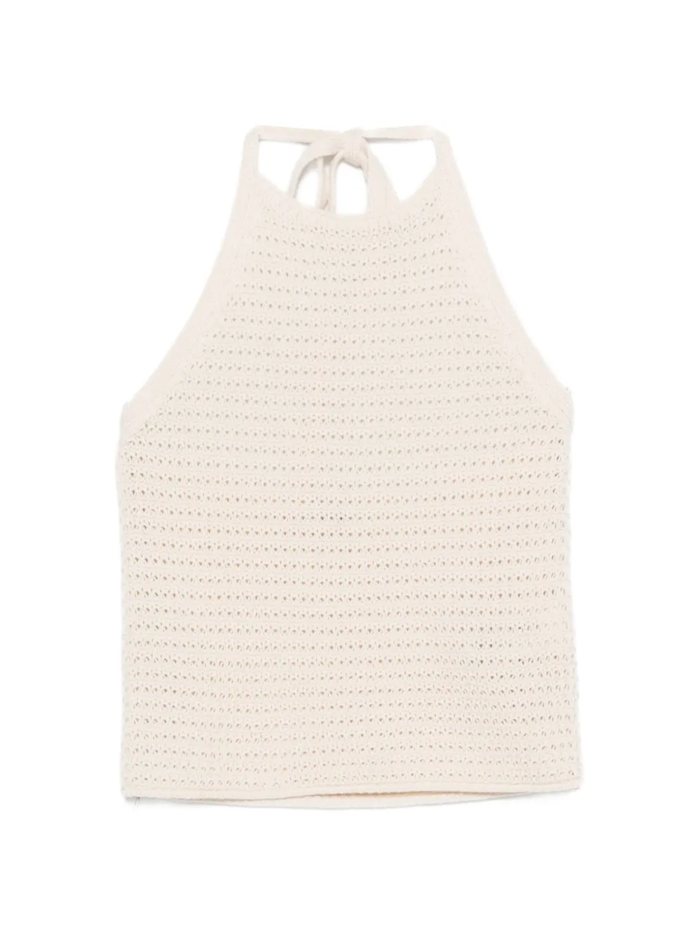 Drykorn Akwy open-knit halterneck tank top - Toni neutri