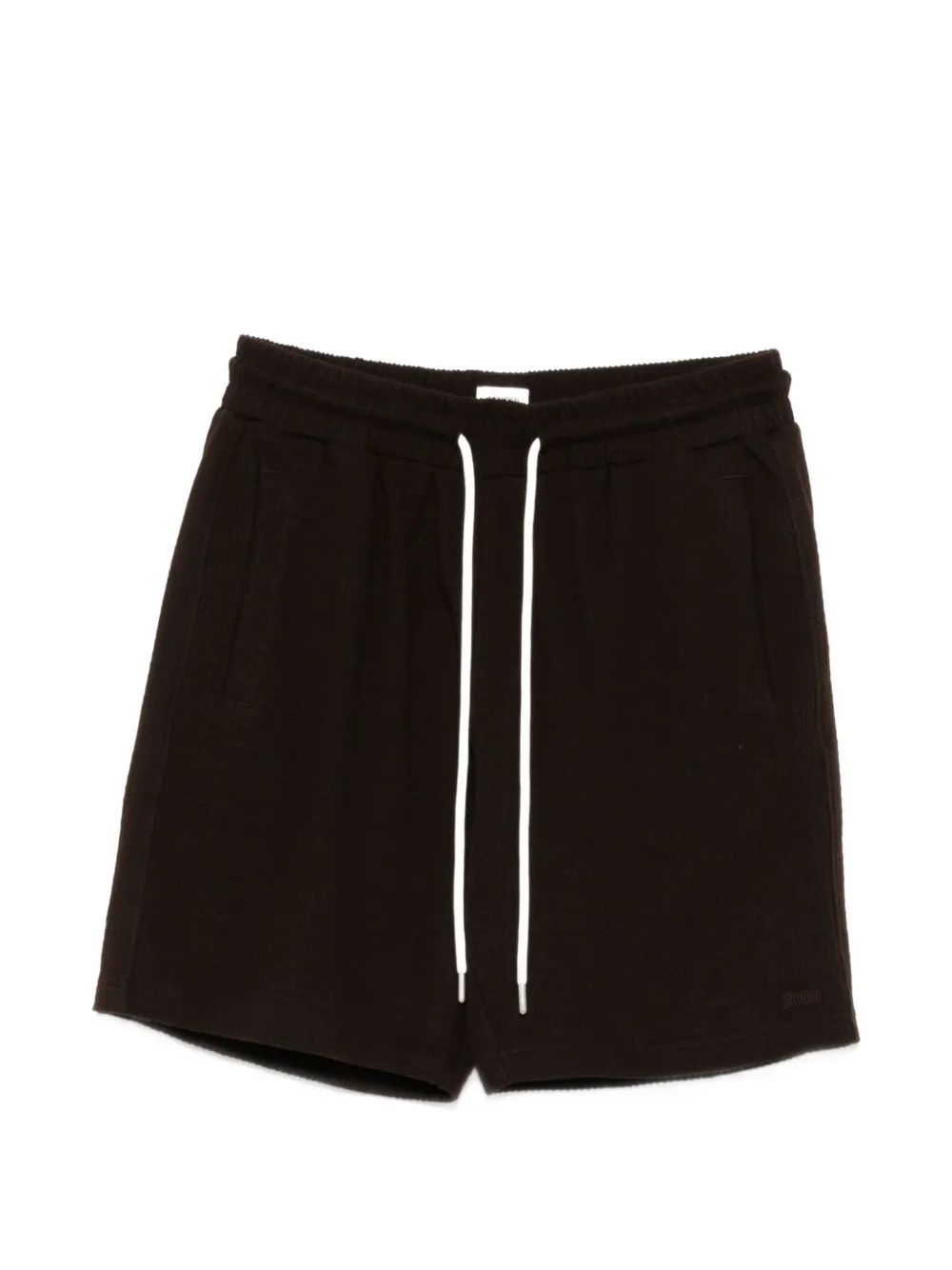 Drykorn waffle-knit drawstring-fastening shorts - Marrone