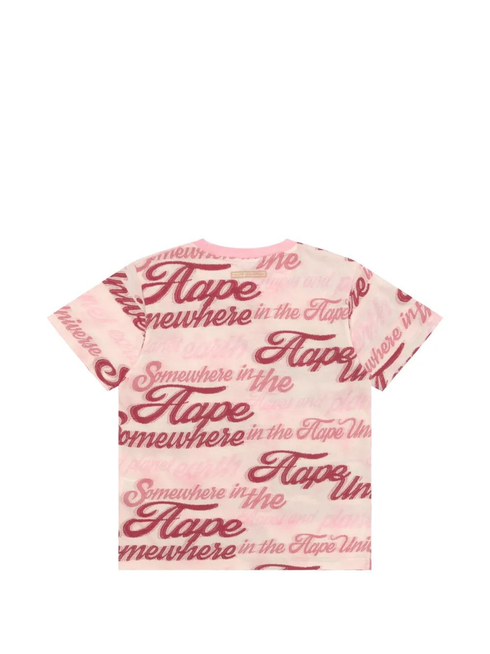 AAPE BY *A BATHING APE T-shirt met patch Roze