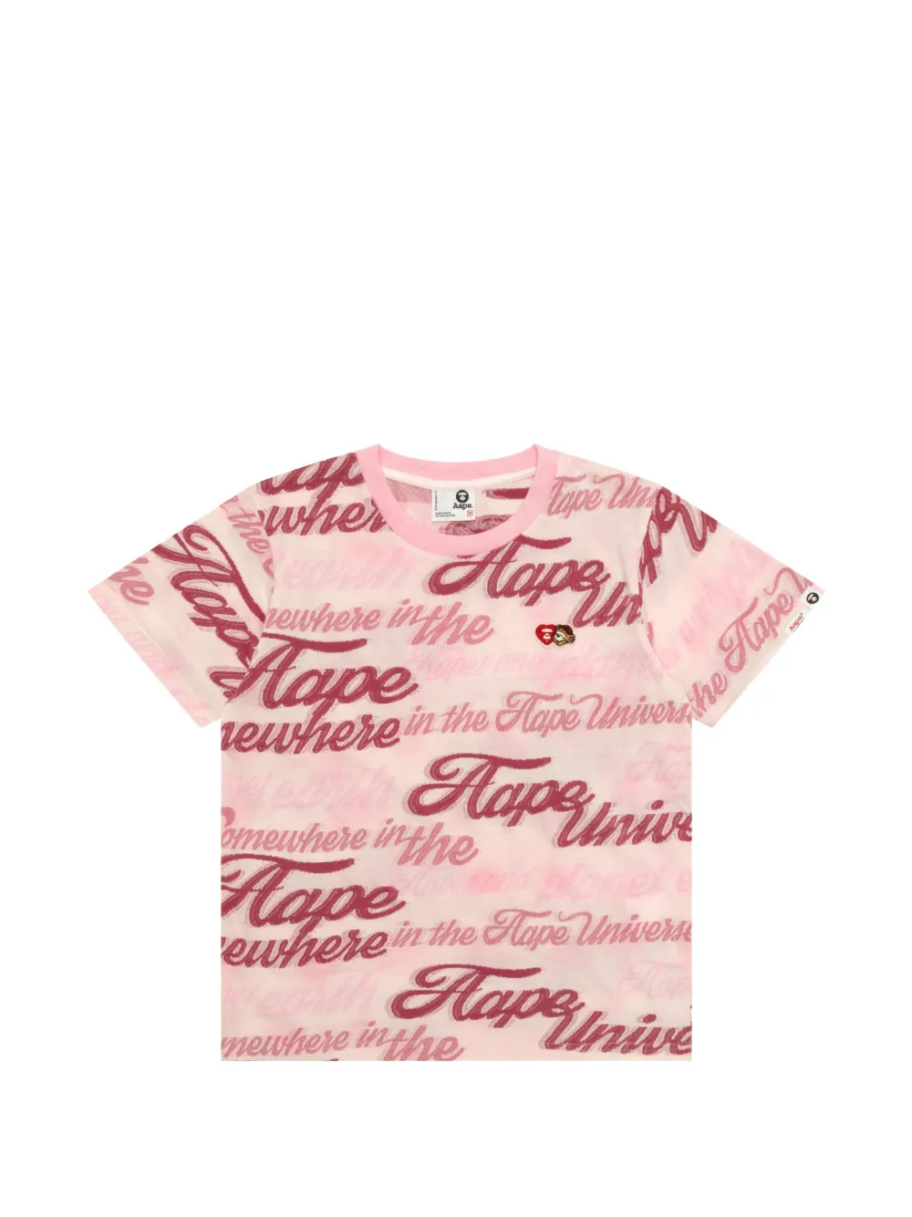 AAPE BY *A BATHING APE® printed patch T-shirt - Rosa
