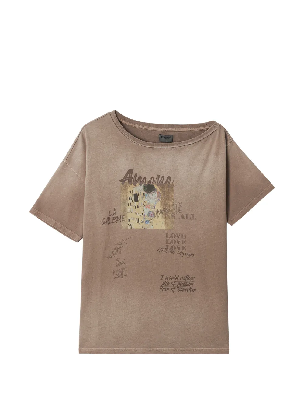 Musium Div. print boat neck T-shirt · S