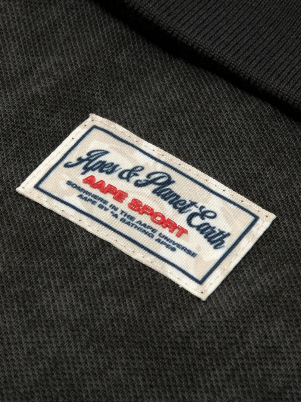 AAPE BY *A BATHING APE Poloshirt met logopatch Grijs