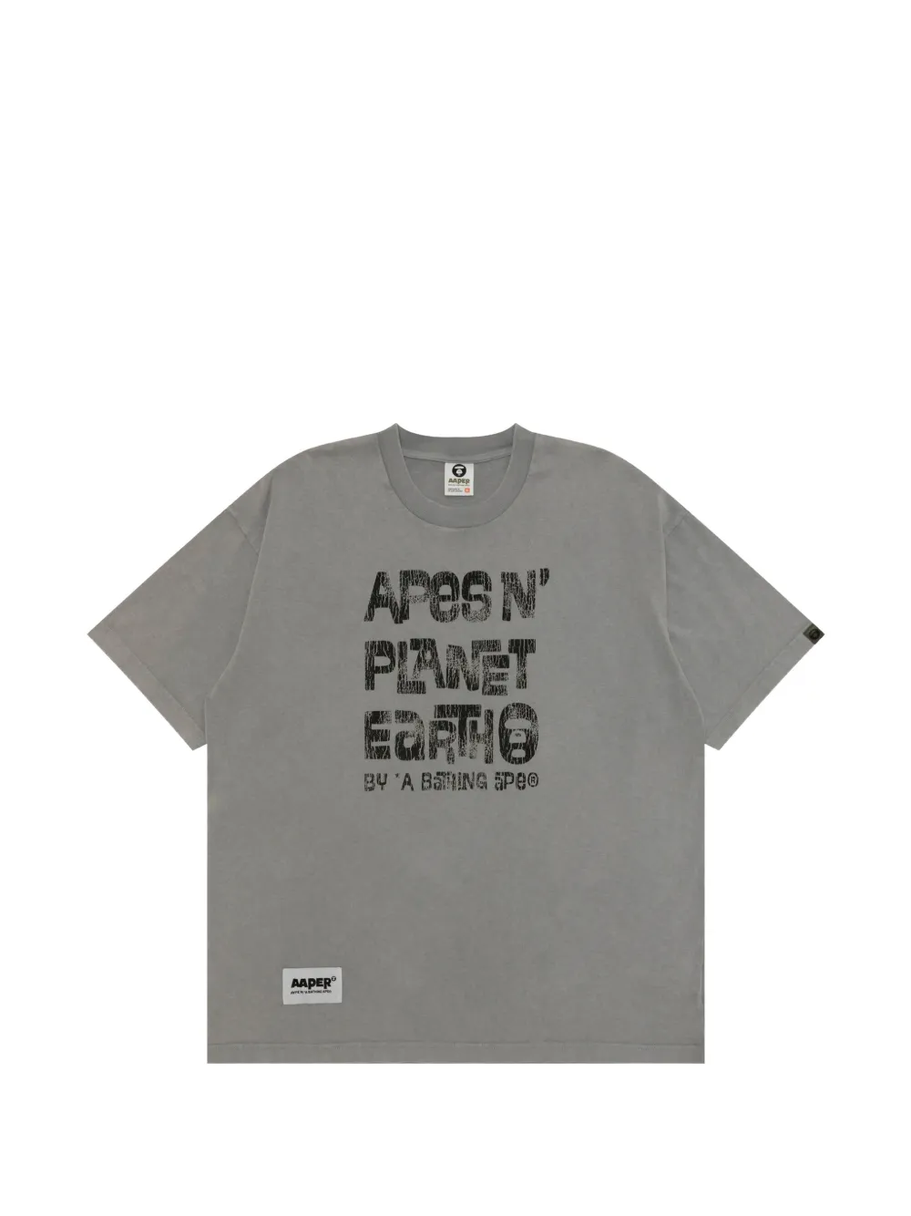 AAPE BY *A BATHING APE® print T-shirt - Grigio