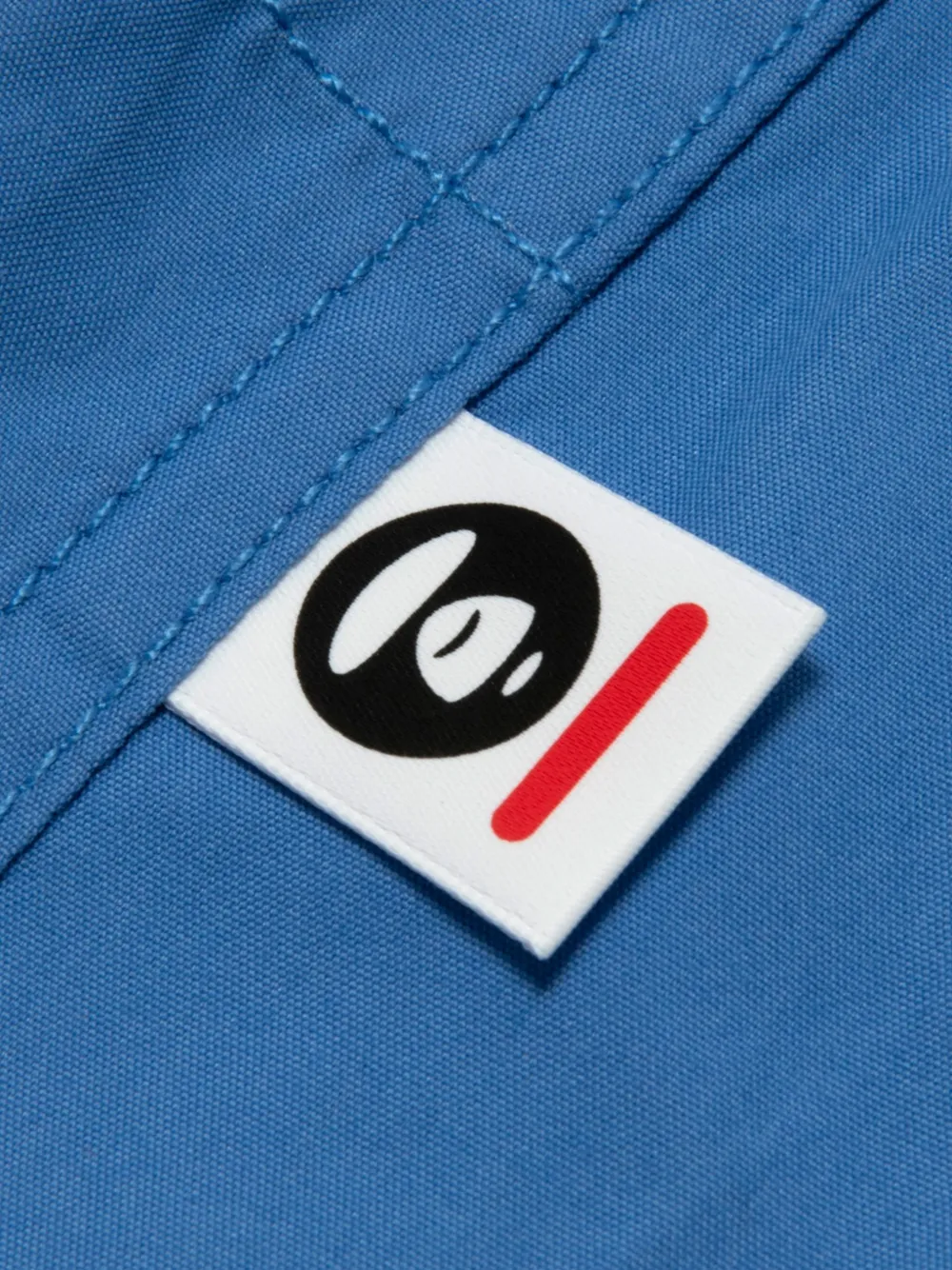AAPE BY *A BATHING APE Shorts met logoprint Blauw