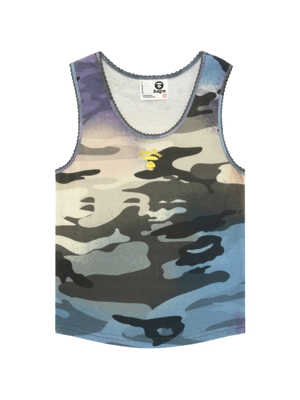 AAPE BY *A BATHING APE® camouflage embroidered vest - Blu