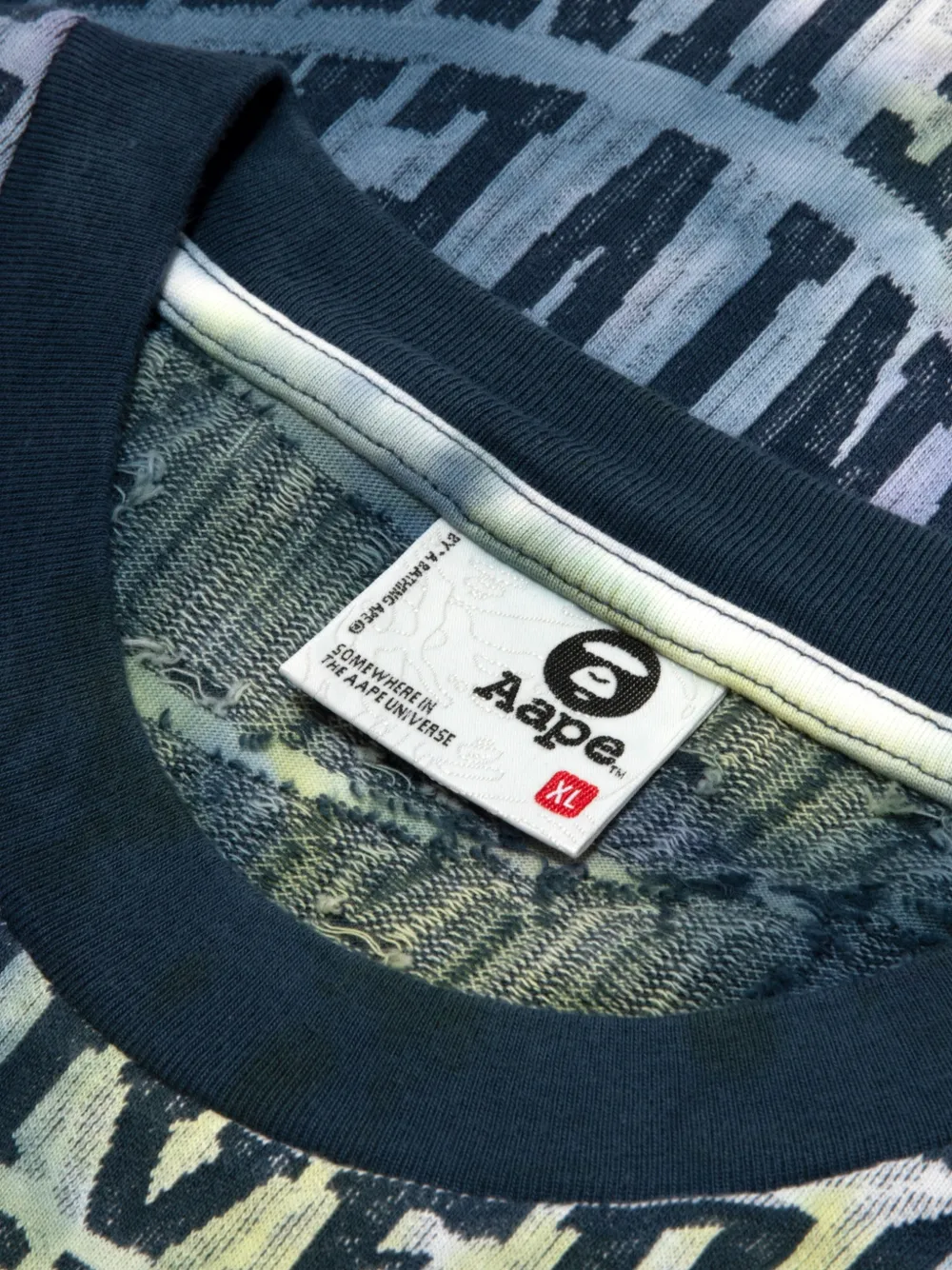 AAPE BY *A BATHING APE T-shirt met grafische print Blauw