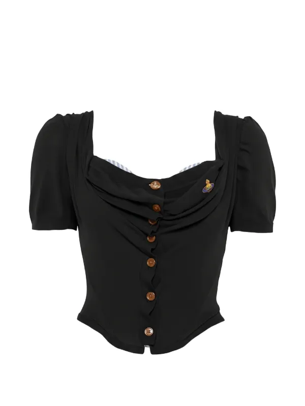 Vivienne Westwood パフスリーブ シャツ | ブラック | FARFETCH JP