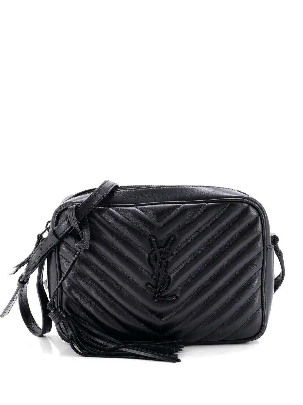 Saint Laurent Pre-Owned Lou Camera Bag Matelasse Chevron Leather Small crossbody bag - Schwarz