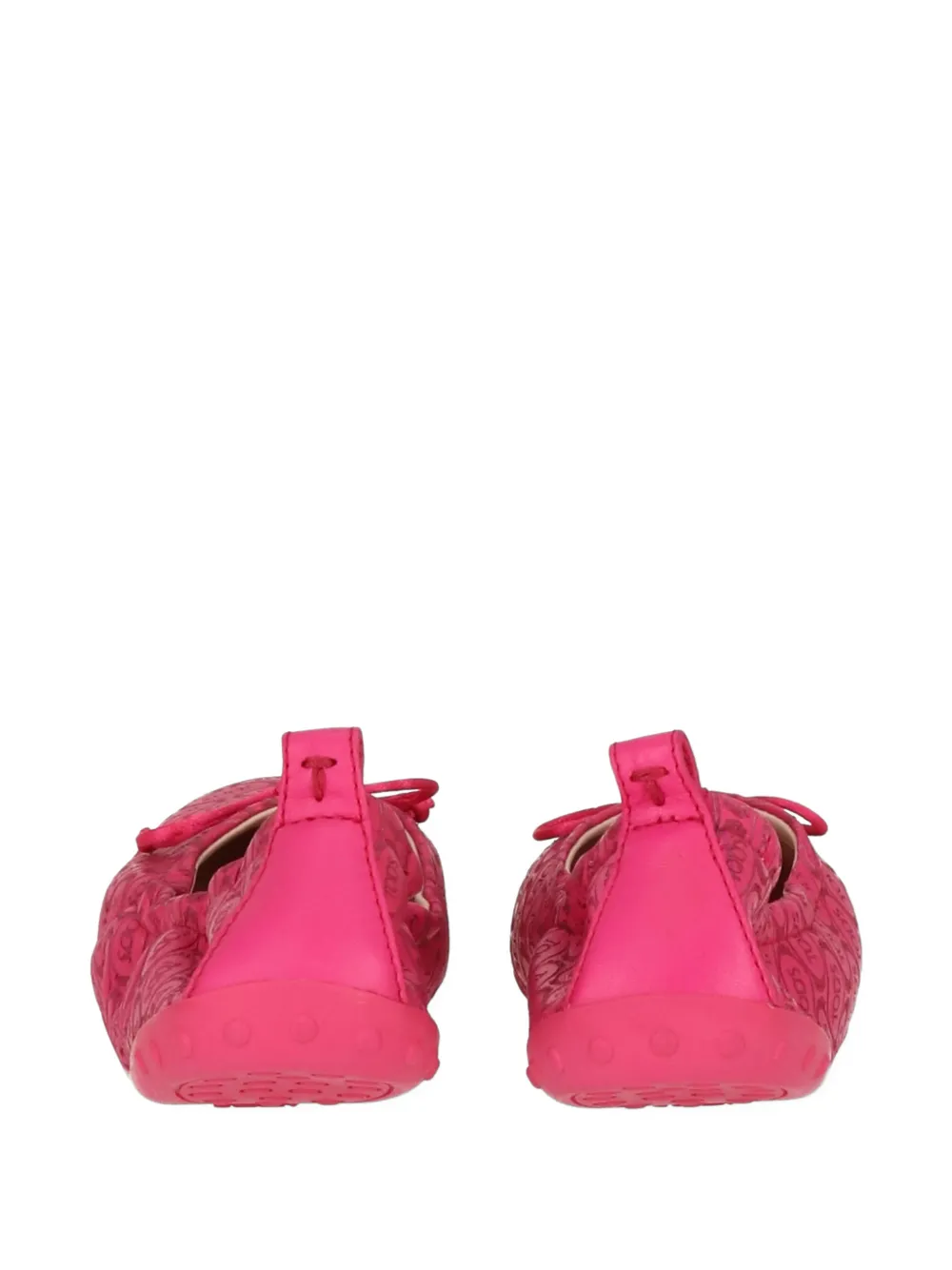 Tod's patterned ballet flats Roze