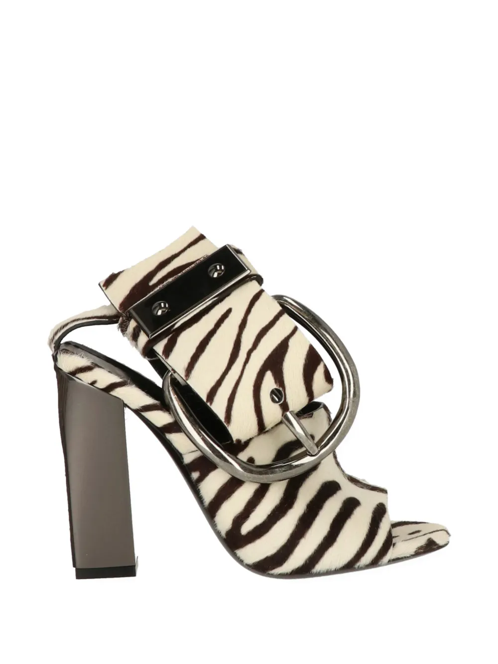 TOM FORD zebra-print buckle sandals Wit
